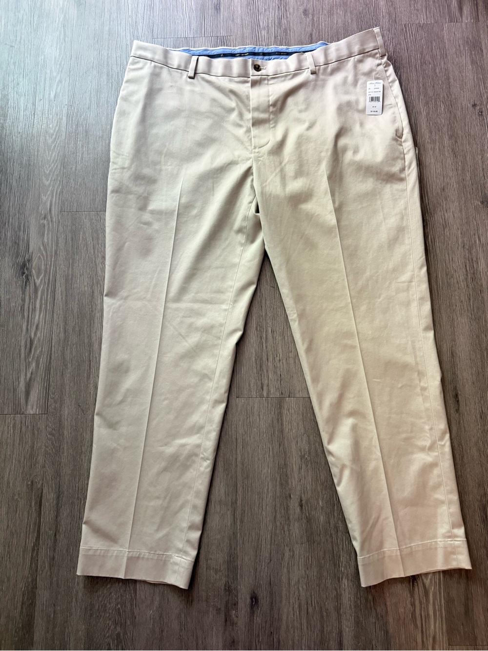 Brooks Brothers Men's Khaki Lightweight Chinos in Light Tan Wrinkle Free NWT